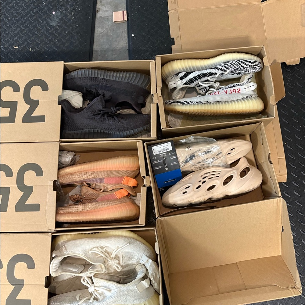 Adidas Yeezy Sneaker Collection - Black, Orange, Cream